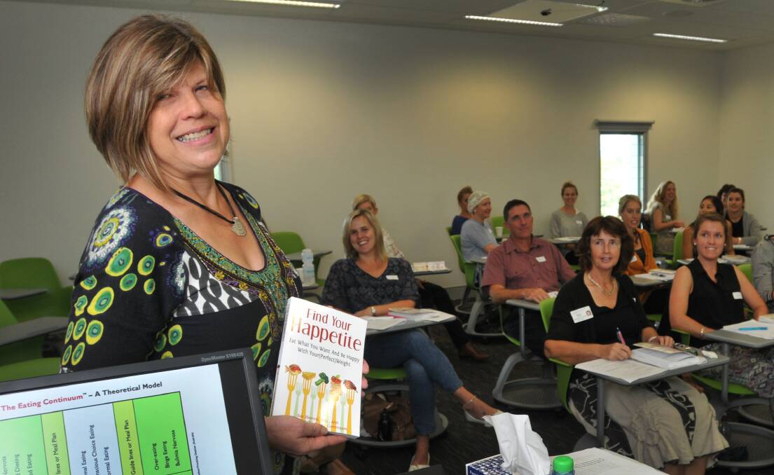 STRATEGIES: Accredited practising dietitian and author Sue Zbornik at the conference. Photo: Geoff O’Neill 280314GOA01