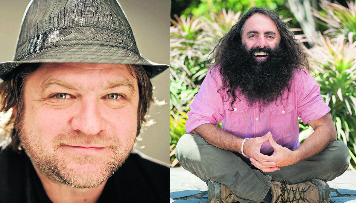 LEFT - NOSE-TO-TAIL CUISINE: Former MasterChef contestant Chris Badenoch will cook a spit roast and give cooking demonstrations at Nosh. RIGHT - KITCHEN GARDENER: Greek garden guru Costa Georgiadis will be in Narrabri for Nosh on the Namoi.