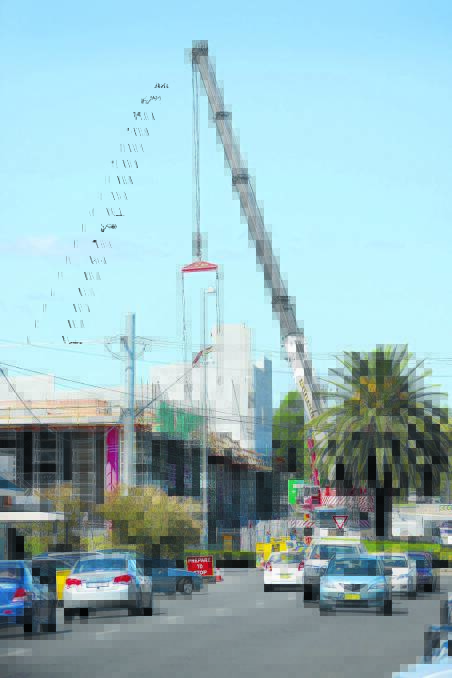 PROGRESSING WELL: Work continues on the Eastpoint shopping centre. Photo: Barry Smith 100415BSD02