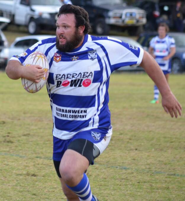 Barraba Bulldogs captain coach Tim Coombes will once again lead the club which  has been awarded a $63,500 grant to upgrade its homeground facilities. 
Photo: Chris Bath 140614CBA33