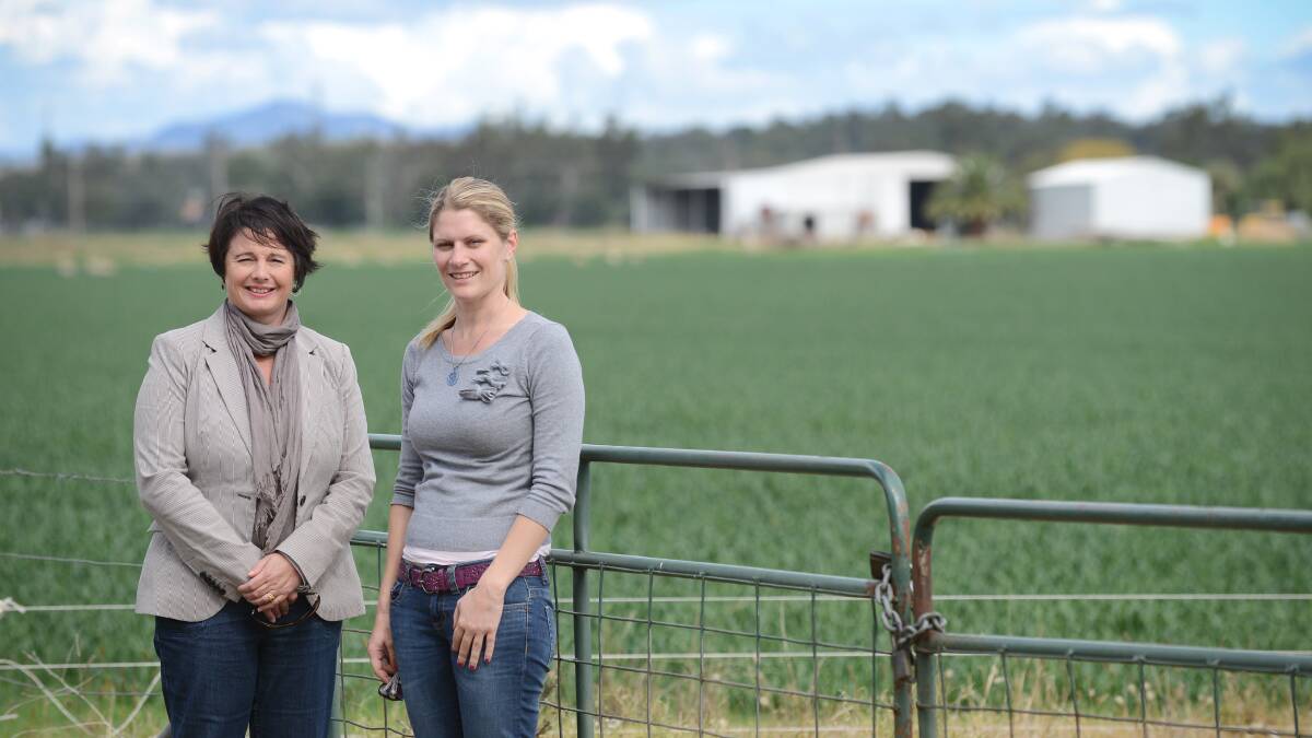 ONLINE WORKSHOPS SOON: proAGtive owner Isobel Knight, left, with new employee Erin Cotter, says an alarming 90 per cent of farming families have no form of succession planning – and this needs to change. Photo: Barry Smith 160414BSD02