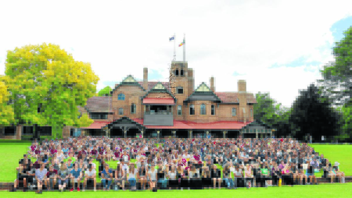 WELCOME: New students on the lawns of Booloominbah at the University of New England.