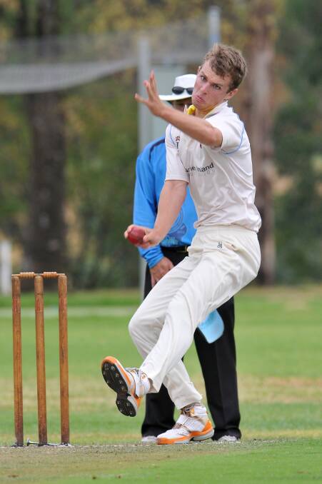 Jack McVey has enjoyed a huge season, including an Emu tour of NZ, and pounced to pocket 3-26 in his nine overs against Armidale in Sunday’s War Veterans Cup win. 160214GGB05