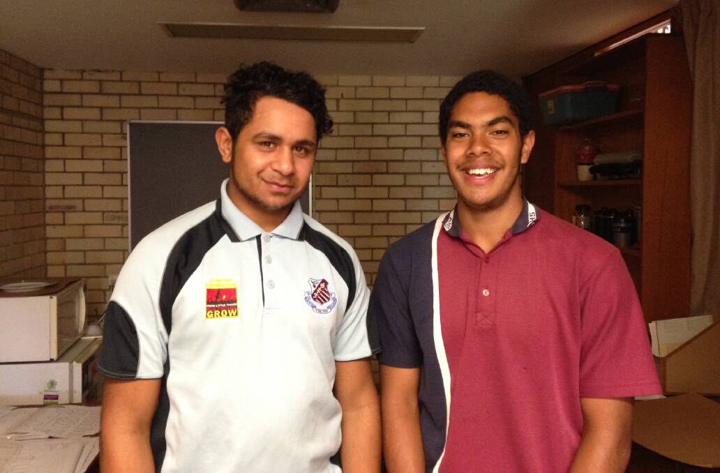 Armidale High boys Phillip Quinlan (left) and Elijah Rasiga are off to the Gold Coast with Inverell’s Corey Alexander to play for the Titans and the chance at a spot in their development program. 