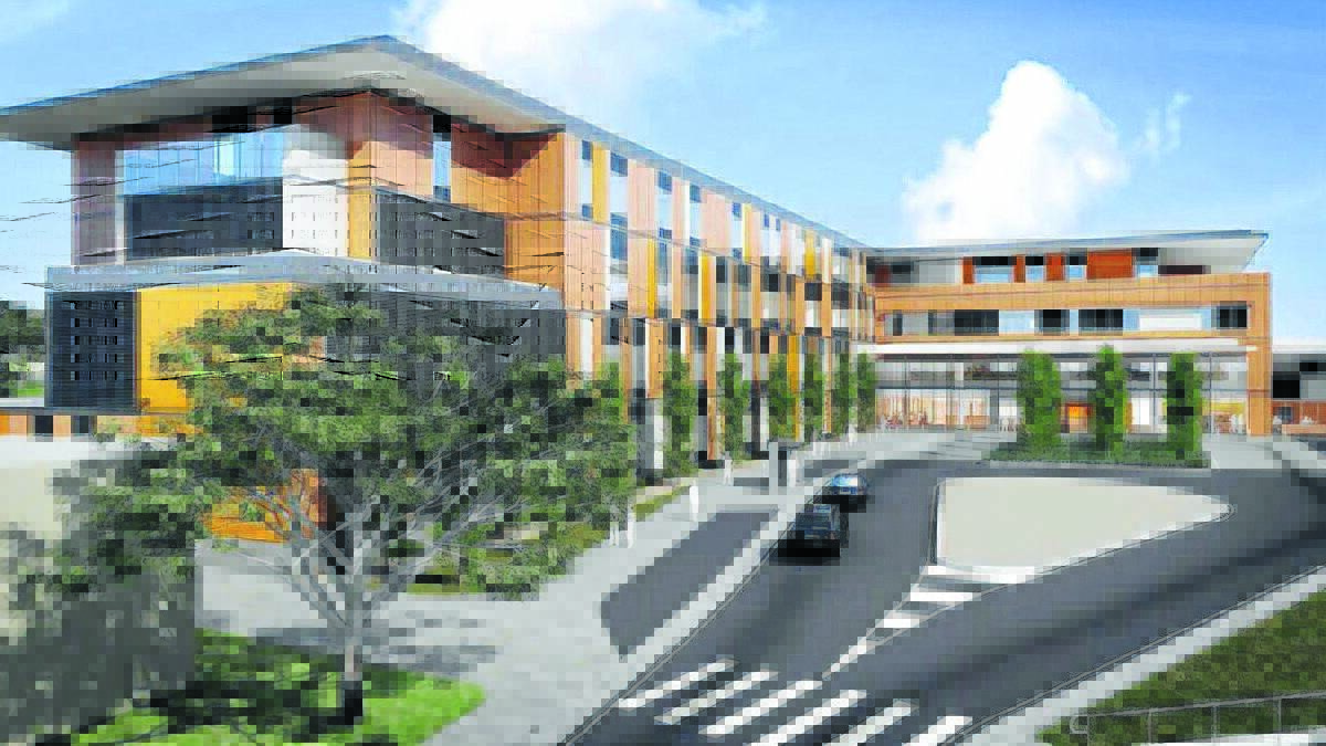 NEW HOSPITAL: An artist’s impression of how the new entrance to the hospital will look. The current kitchen will be demolished to make way for a circular driveway.