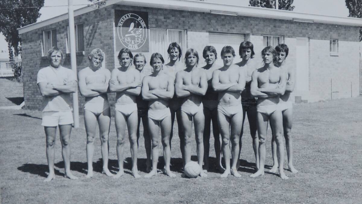 The 1976 North West side (from left) Ron Surtees (coach), Pat Crowe, Gary Swalwell, Grant Bischoff, Rick Hooper, Barry Smith, Wayne Anderson, Brett Arnold, Chris Wallington, Dean Broderick, Peter Kirkland, Allan Young.