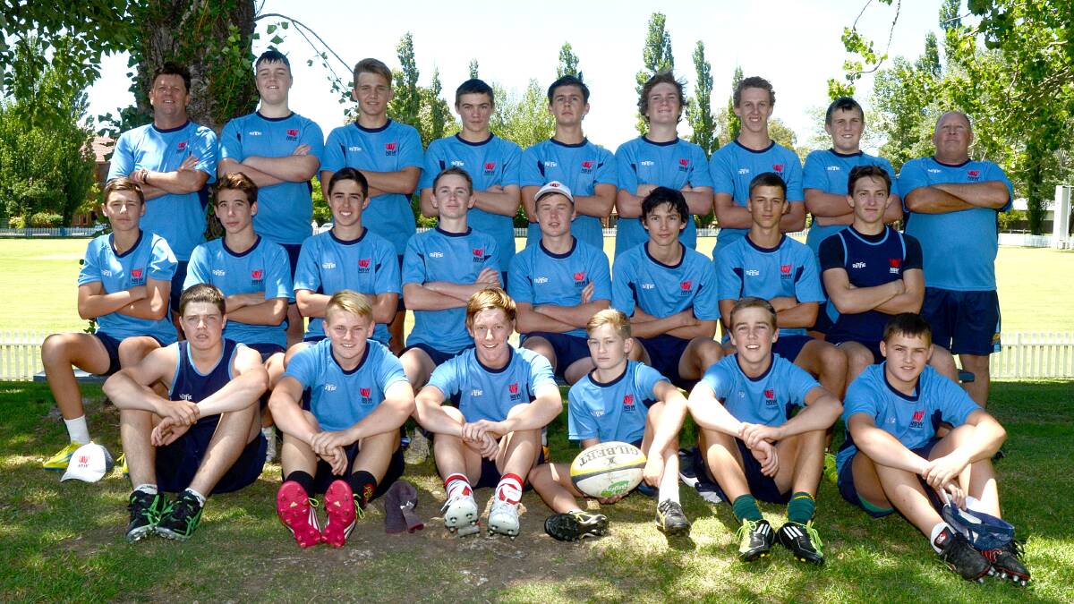 The Northern Inland 15s will play their first game for 2015 on Sunday. (Back from left)  Jeff Watt (coach), Connor Phillips, Bailey Wilson, Michael Baldock, Xavier Bundock, Dougall O'Reilly, Jack McNamara, Logan Griffiths, Daniel Bowcock 
(forwards skills coach). (Middle from left)  Harry Tombs, Jake McCauley, Jack Kaynes, Nick Makeham, Brandon Murphy, Brady Mather, Darcy Alley, Lachlan Wheeler. (Front from left)   Sean McLachlan, Toby Maslin, Connor Lange, Charlie 
Radford, Zane Salmon and  Angus Mazzie. Photo: www.pixonline.com.au