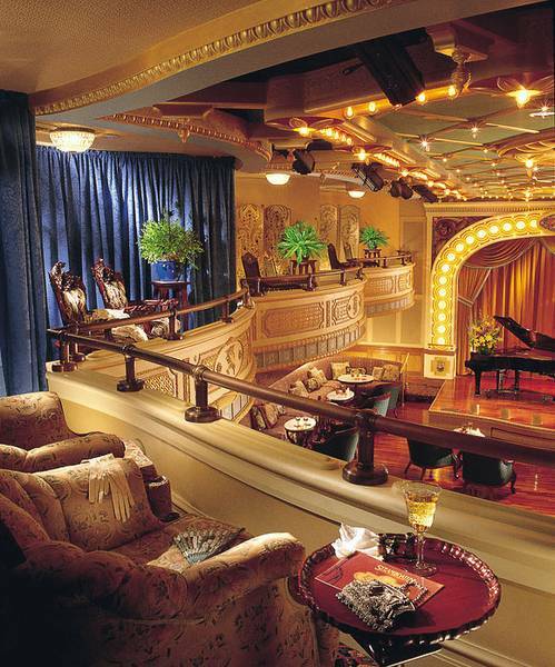 OPULENCE: I’d better remember my opera glasses for this elegant room – the grand saloon of the American Queen.