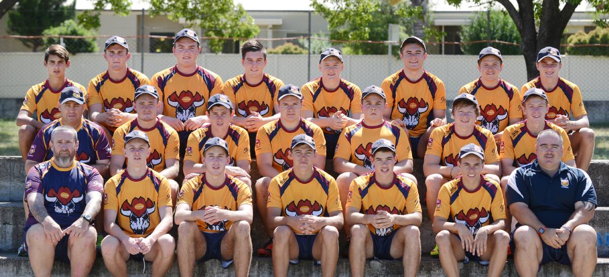 Greater Northern Academy Cubs (back from left) Bailey Taylor (Muswellbrook), Brock Matthews (Muswellbrook), Ian Carter (Scone), Tom Baker (Narrabri), Damon Harrison (Tingha), Jack Patterson (Tamworth), Ryan Ingram (Tamworth), Logan Chown (Rowena) (middle from left) Peter Stevens (Warialda), Campbell Lindsay (Inverell), Jake Saunders (Blackville), Jacob Haynes (Wee Waa), Alec Cocking (Tamworth), Caleb Taylor (Scone), Kyle Knight (Singleton) (front from left) Chris Bryant (Singleton), Morgan Amidy (Singleton), James Bradley (Singleton), Mitch Sheridan (Coolah), Will McAuliffe (Inverell), Jayden Slater (Werris Creek), Jim Stevens. Photo: Barry Smith  150215BSE01