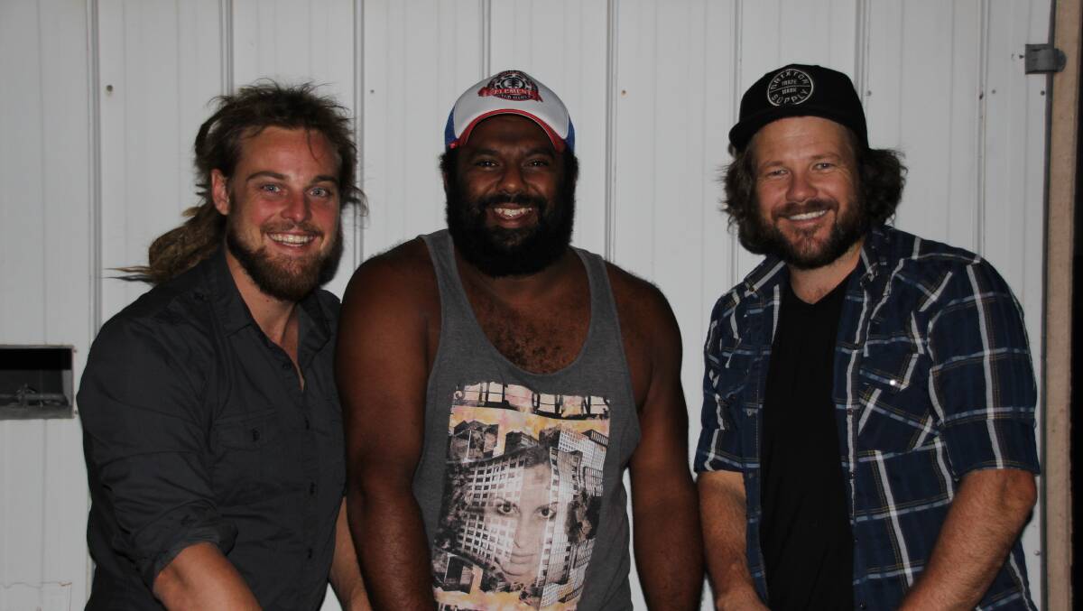 WOO-HOO: Busby Marou from left, Damon Joel, Jeremy Marou and Tom Busby impressed my friend Flash, and plenty of other people on the Foggy Mountain Jam tour. Photo: Robmac