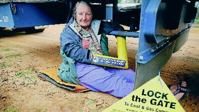NOT FINE WITH ME: Armidale environmental activist Pat Schultz, who locked on to a truck in the Pilliga State Forest in April, says her $1800 fine for protesting coal seam gas activities exposes a double standard.