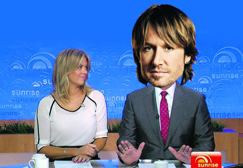 CHECK IT OUT: Keith Urban will take on co-hosting duties on Sunrise on Monday.
