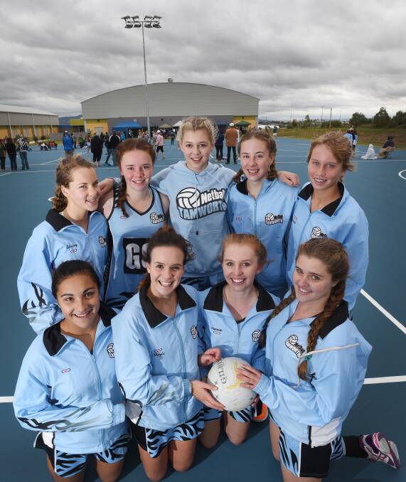 These players from the Tamworth 15s  (back from left) Stacey Thrift, Rebecca Willis, Leticia Corby, Sarah Collison, Sophie Reid and (front from left) Dakota McRodden, Shayla Collett, Hannah Roworth and  Megan Cruickshank were among those turning up for the upcoming State Championships in Tamworth on Sunday. Photo: Gareth Gardner 260415GGB01