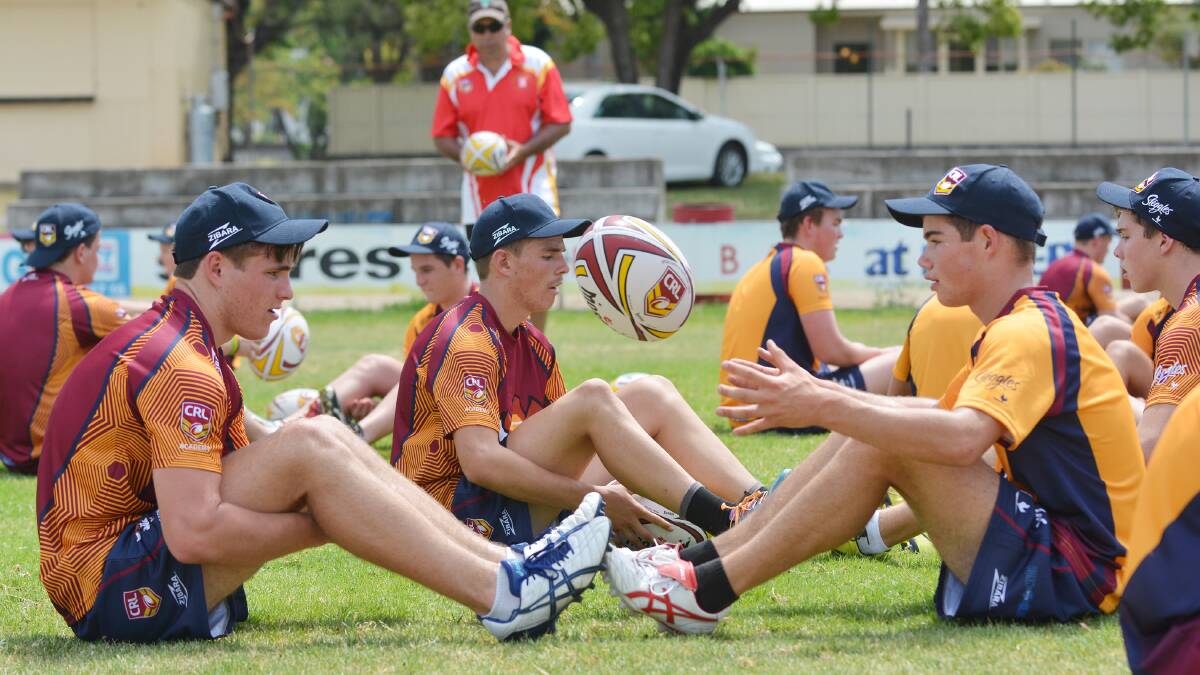 Sitting down on the job were (from left) Kyden Howard (Singleton), Billy Stewart (Tingha) and Inverell’s Will McAuliffe during the last GNA session in Tamworth. Photo: Barry Smith 151114BSB14