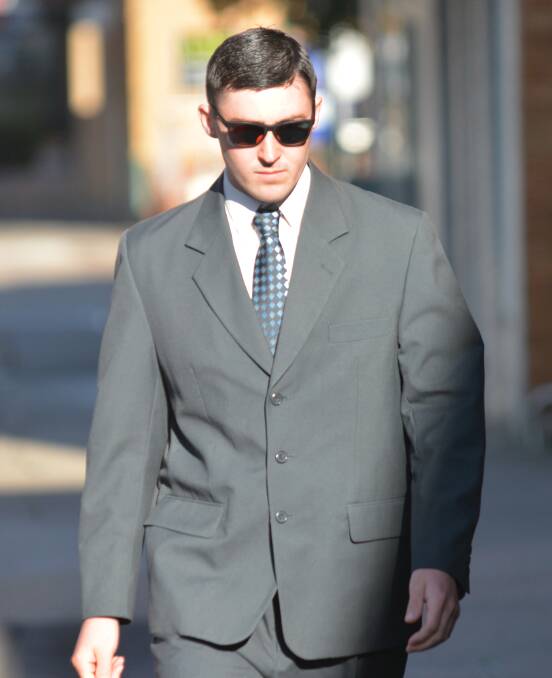 ON TRIAL: Jack Stevenson walks into Tamworth District Court yesterday morning. Photo: Barry Smith 240614BSA03