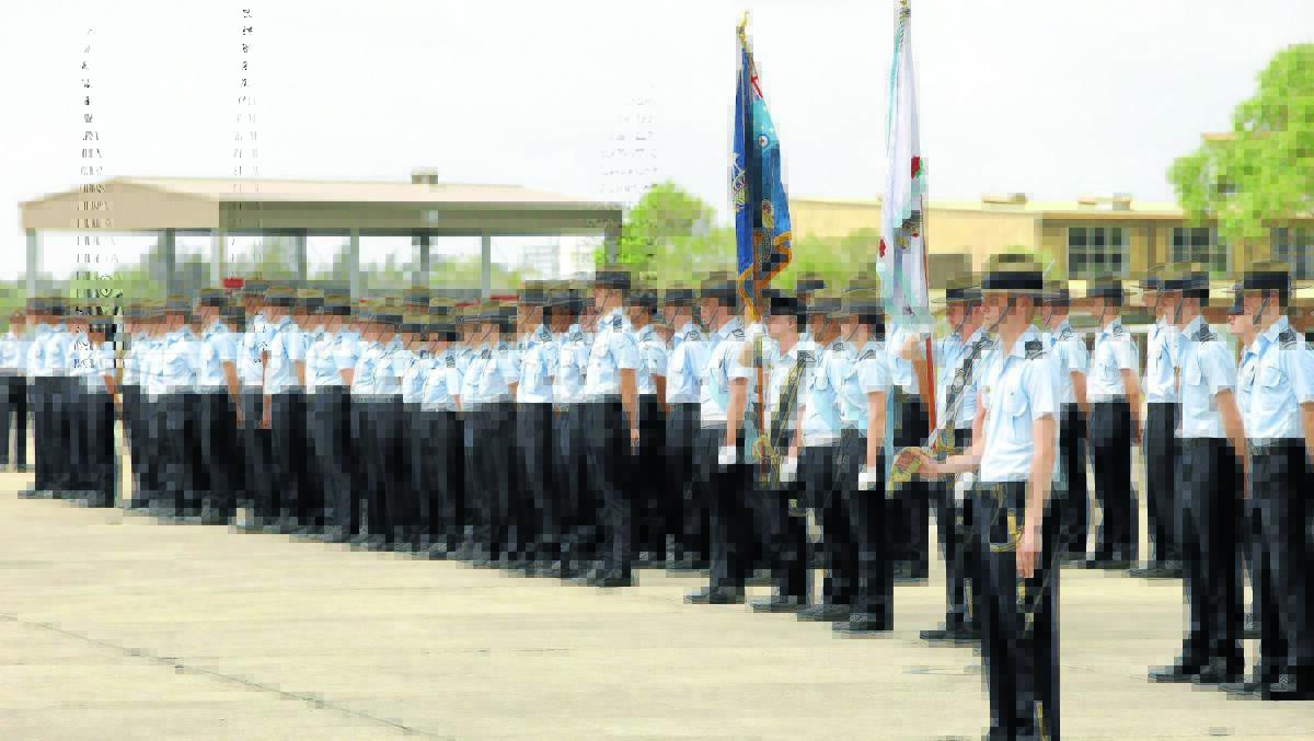 JOIN NOW: Tamworth’s 310 Air Force Cadet Squadron is part of 3 Wing Australian Air Force Cadets who celebrated the successful completion of their promotion course with a parade at RAAF Base Richmond in 
January. Photo: Defence Media