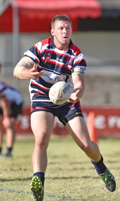 Gunnedah captain coach Trent Hilton will play for Greater Northern Tigers today in Bathurst before leading his Bulldogs at Narrabri tomorrow. Opposition captain-coach Lachie Cameron is doing the same thing. Photo: Barry Smith 160515BSG24