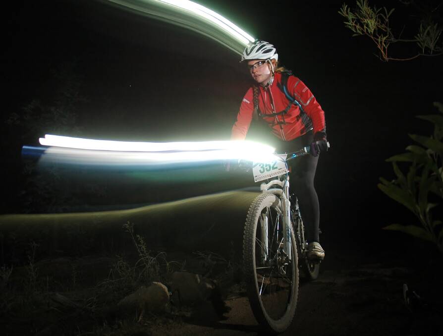 Kirby Knowles is one of the female riders in tonight’s Dusk Till Dawn Mountain Bike 
Challenge in Tamworth.