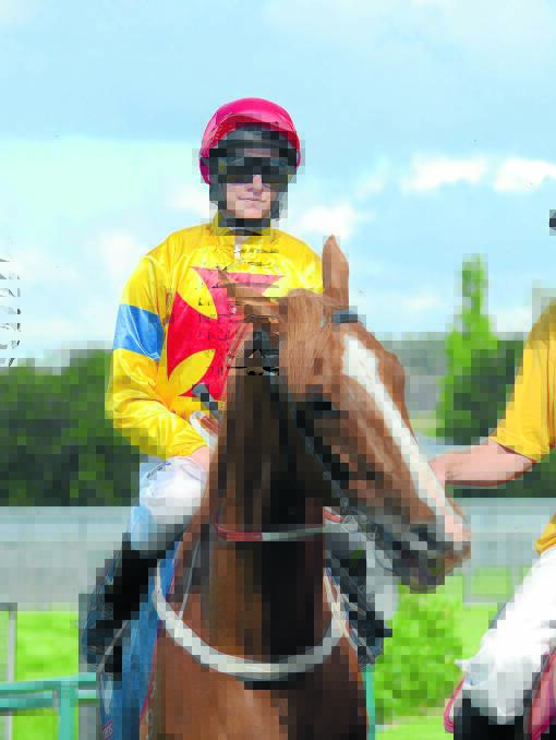 Mullet Man and Matthew Powell parade before finishing sixth to Kwilas Law in the recent Armidale Cup Prelude. Photo courtesy of pixonline.com.au