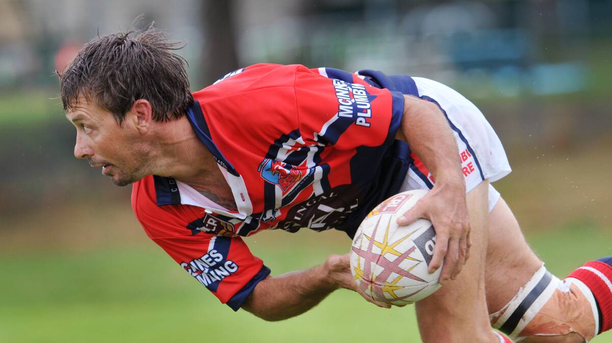 Jeremy Moss is hoping he can add to his tally of 15 tries when the kootingal Roosters go into the major semi.  Photo: Gareth Gardner  290214GGF03