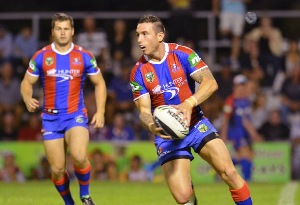 Newcastle Knights coach Wayne  Bennett sprang a  surprise by playing Darius Boyd at  five-eighth on Saturday night. Photo: Barry Smith   220214BSH49
