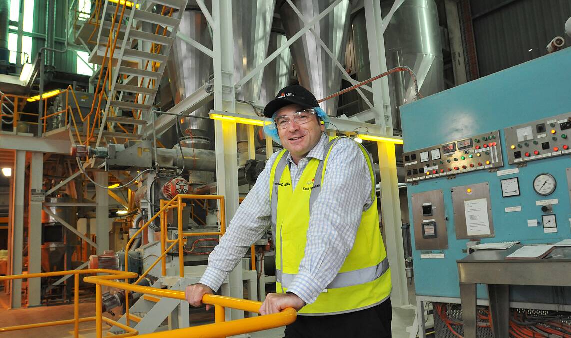 NEW HORIZONS: Allied Mills general manager of food ingredients Dominic Regan at the Marius St starch plant. The plant will undergo a massive upgrade, doubling its production capacity. 
Photo: Geoff O’Neill 041214GOH01