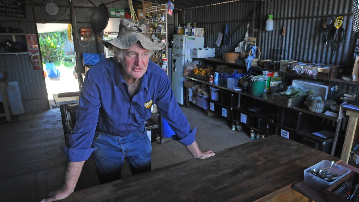 TAKING A STAND: Maules Creek farmer Cliff Wallace, who is hosting dozens of anti-mining protesters on his property, vows he will not shut the camp down ‘for any reason’. Photo: Gareth Gardner 050614GGA02