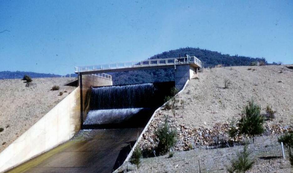 Dungowan Dam spillway.