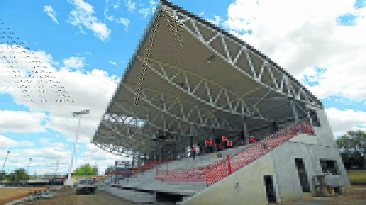 OPENING SPORTING OPPORTUNITIES: The new undercover grandstand at Scully Oval. Photos: Gareth Gardner 180215GGD07