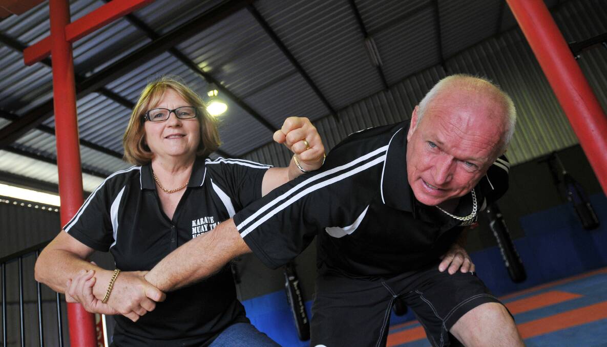 FIGHTING BACK: Clint and Carol Chaffey are urging all women to learn self-defence in the wake of two horrendous sexual assaults in Tamworth last month. Photo: Gareth Gardner 280214GGB01