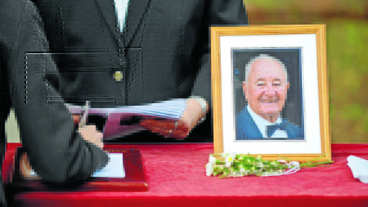 FAMILY MAN: A thanksgiving service for the life of Bruce Morison (BM) Treloar was held yesterday at St John’s Anglican Church. Photos: Barry Smith 220814BSF03
