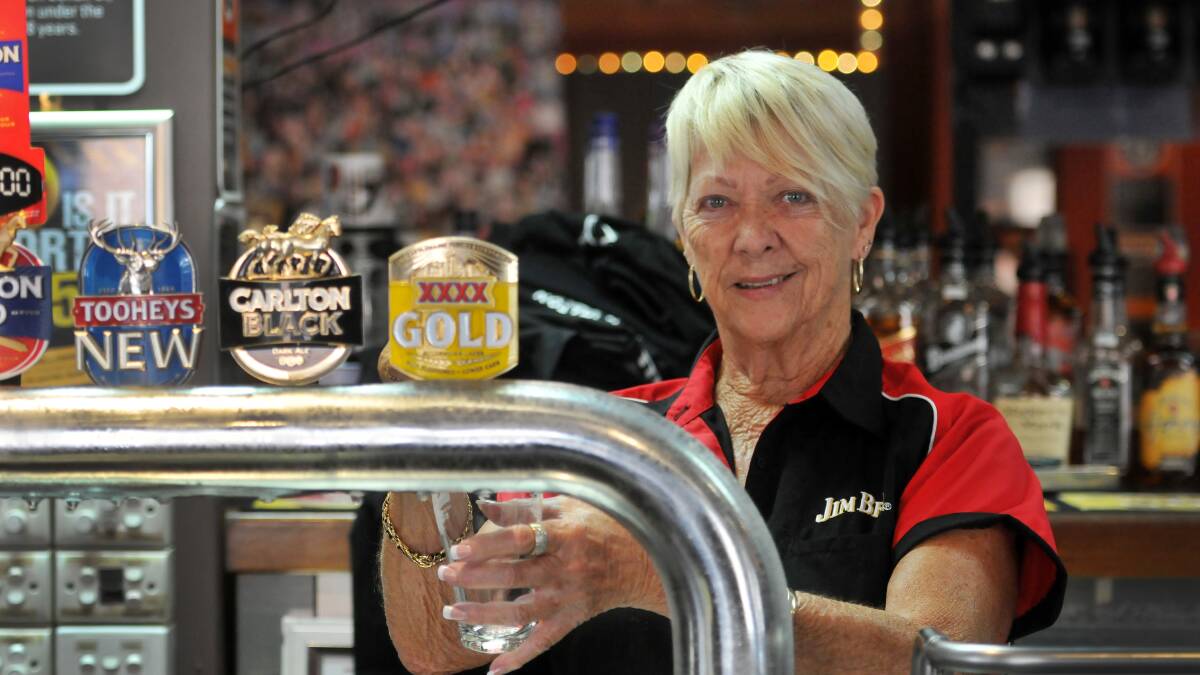 CLOSING TIME: The Central Hotel’s Pat Burgess is retiring after 41 years working behind the bar. Photo: Gareth Gardner 070314GGD05