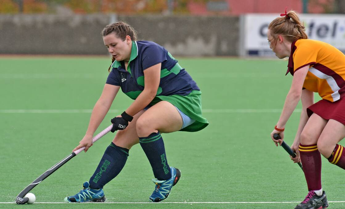 Services’ Gabbi D’Ambros, seen here against Tudor Wests last weekend,  will this weekend be away with the Tamworth U18 girls. Photo: Geoff O’Neill 030515GOC05