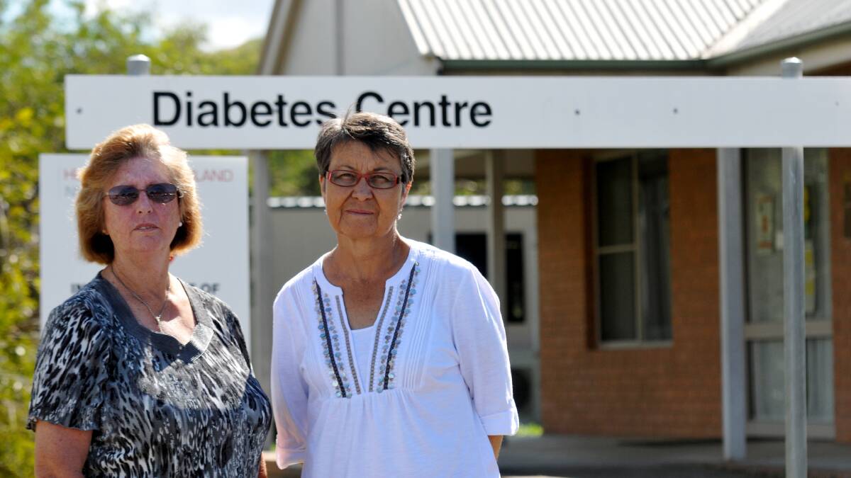 NEW CHAIRman NEEDED – OR IT'S CURTAINS: Tamworth Diabetes Support Group chairman Judy Carthew, left, is stepping down from her role. She's pictured yesterday with Diabetes Centre nurse consultant Lynne Gilks. Photo Geoff O'Neill 310314GOC02
