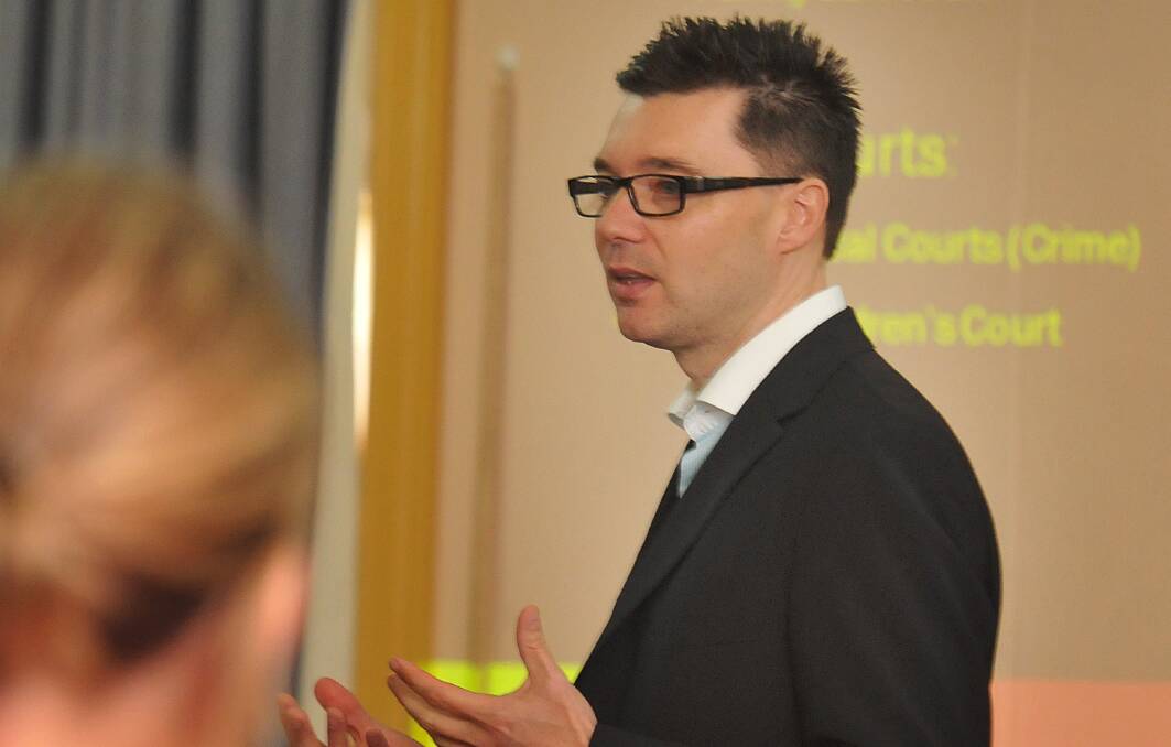 WORKING TOGETHER: Judge Matthew Myers was in Tamworth last month as part of a family law roadshow. Photo: Geoff O’Neill 280314GOB01