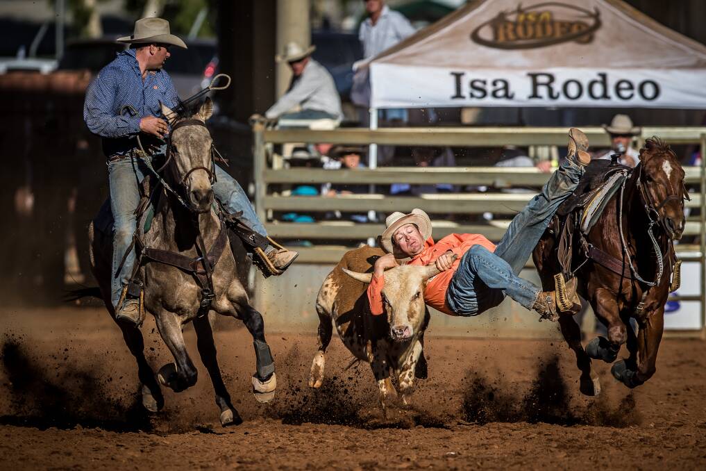 Junee’s Matt Hedlund is second in the APRA steer wrestling and faces tough opposition on Saturday at Wagga.