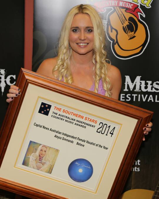 BELIEF: Aleyce Simmonds won Australian Independent Female Vocalist of the Year. Photo: Robmac