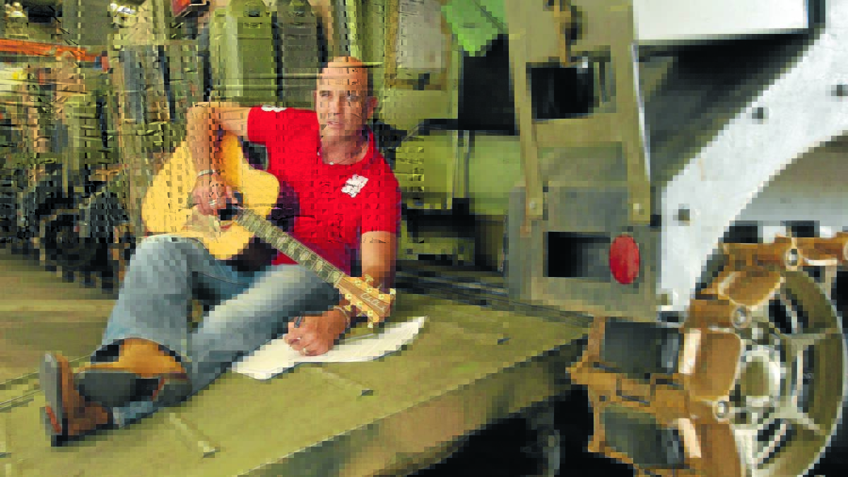 TAMWORTH TO TURKEY: James Blundell is headed to Gallipoli to perform a song inspired by Tamworth’s military past. Photo: Barry Smith 290307BSC09