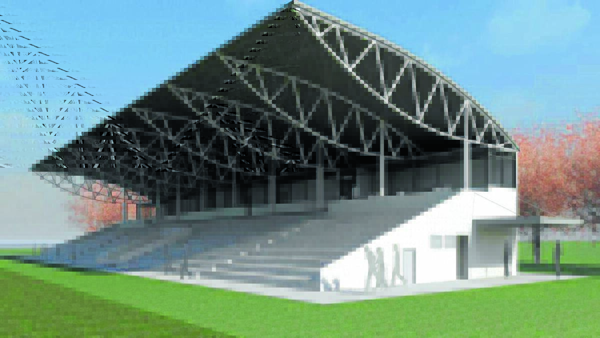 FIRST GLIMPSE: An artist’s impression of the new 700-seat grandstand to be built on Scully Park No. 2 oval.