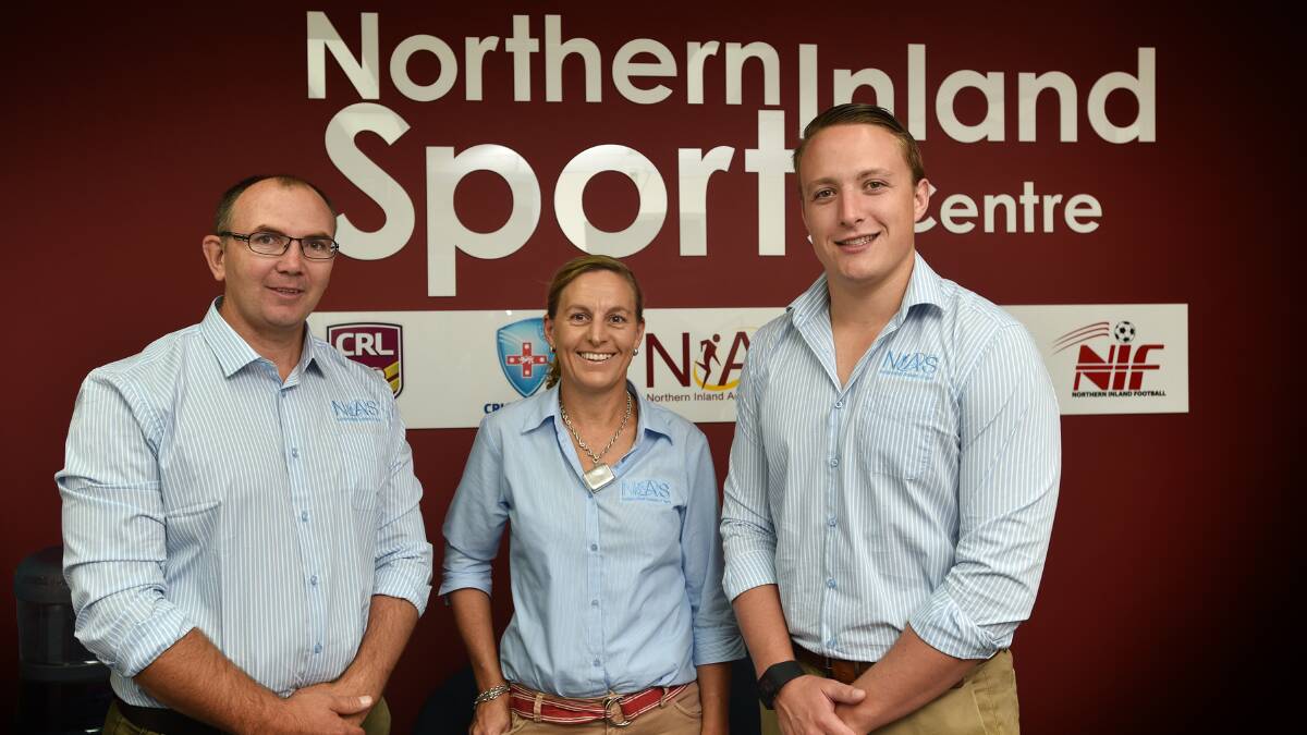 Preparing for a National Primary Games has the NIAS team of (from left) Jason Lincoln, Pip Benham and James Cooper excited about the potential the NPG has for sport and the city. Photo: Geoff O'Neill 190315GOA01