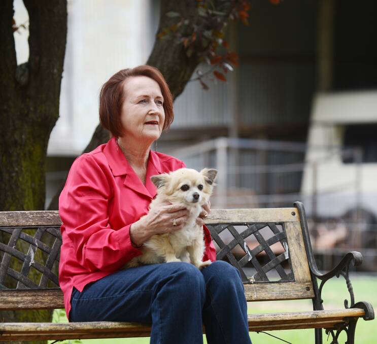 PASSIONATE: Marie Cowling, with her furry friend Beau, wants more options for country patients after the closure of Blue Gum Lodge in Greenwich.
 Photo: Barry Smith 280214BSC10