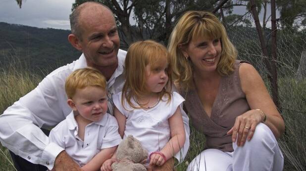 Glen Turner, his wife Alison McKenzie and their children Jack and Alexandra. Photo: Tracy Fulford Photography