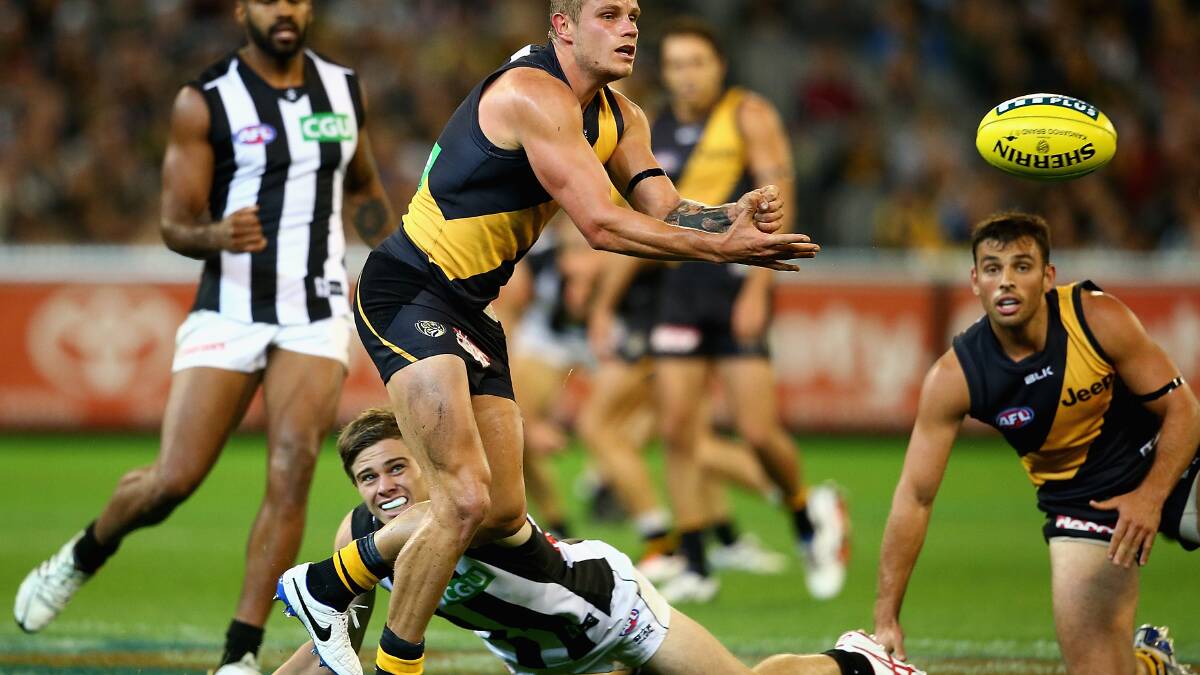 Action from the Richmond-Collingwood clash at the MCG. Pics: Getty Images