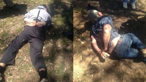 RRESTED: Gino and Mark Stocco were arrested near Dunedoo on Wednesday. Photo: NSW POLICE