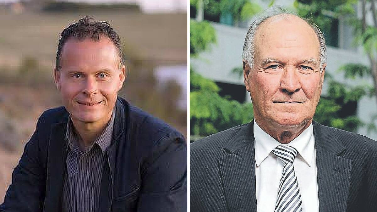 New England Greens candidate Mercurius Goldstein and Independent Tony Windsor