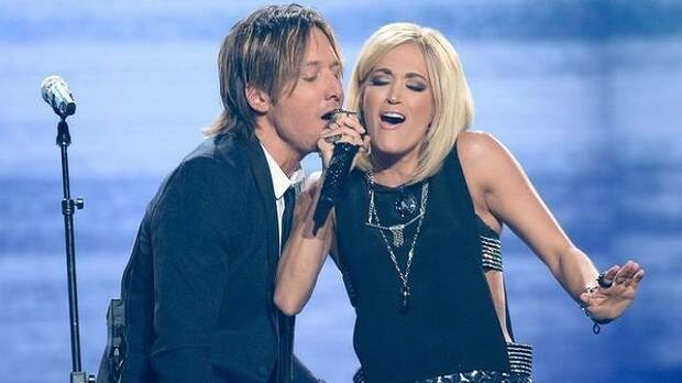 Together again: Keith Urban and Carrie Underwood will be touring Australia in December. Photo: Twitter
