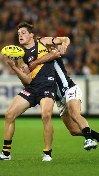 Action from the Richmond-Collingwood clash at the MCG. Pics: Getty Images