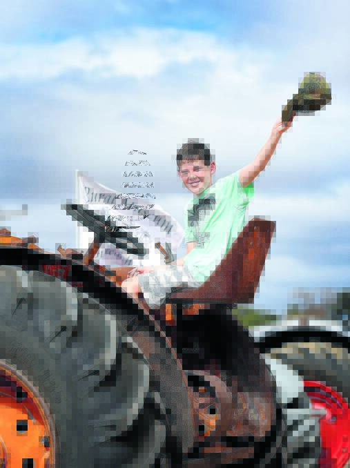 Jackson Morris, 11, from Moree showed there was something for all ages among the tractors and machinery on show. Photos: Gareth Gardner 300416GGD04