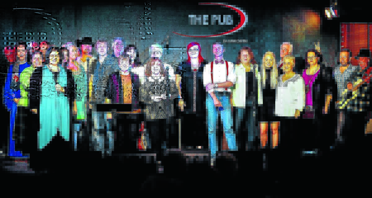 All together now: From left, Lindsay Butler, Wanita, Alwyn Aurisch, Peg Gilchrist, Johnny Grills, Carolyne Morris, Sally-Anne Whitten, Jodie Crosby, Ryan Morris, Jared Scott, Greg Williams, Patti Morgan, Lynette Guest, Marie Hodson, Dave Alexander, Allison Forbes, Cody Bracken, Lorraine Pfitzner, Aleyce Simmonds, Russ Bellette, Kerry Walsh, Wendy Wood, pretty sure that’s Dave Adams’ rabbit ears behind Wendy, Andrew McMahon and Mike Casey. There are others up the back who are obscured. Apologies for not naming you. Photos: June Underwood