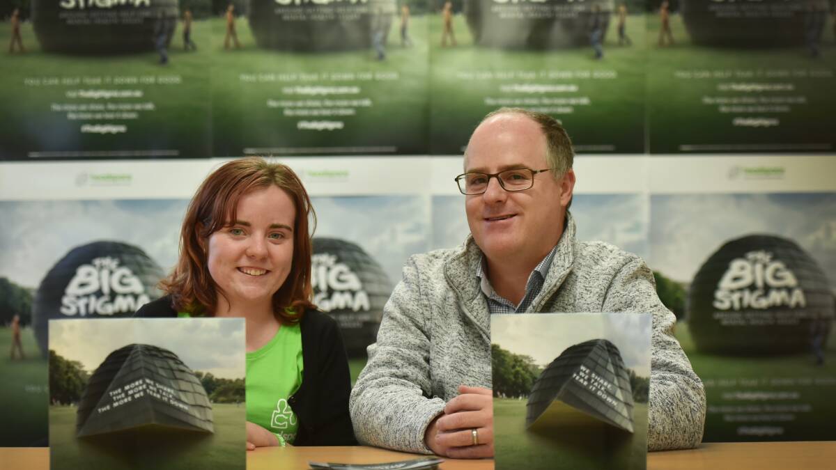 TEENAGE SHAME: headspace youth reference member Sharna Hawes and manager Linden Ross say breaking the stigma is key to healing. Photo: Geoff O’Neill 060616GOC01